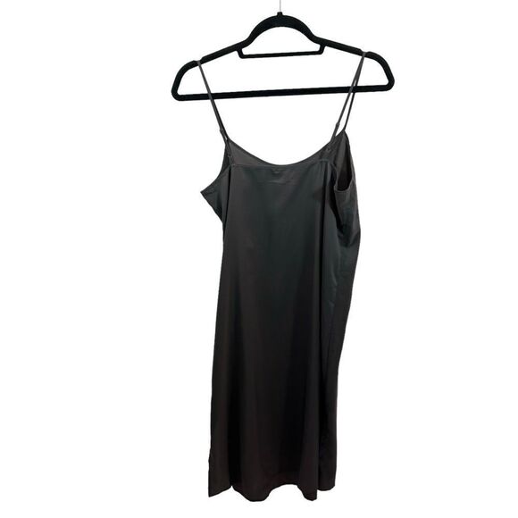 Ladies Club Monaco Brand 100% Silk Dark Grey Slip Dress Size 6 - Picture 3 of 14
